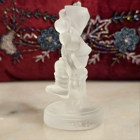 Goebel Hummel 1992 Frosted crystal glass boy on the apple tree figurine Germany - Picture 6 of 8